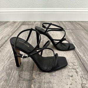 Express Black Strappy Heels